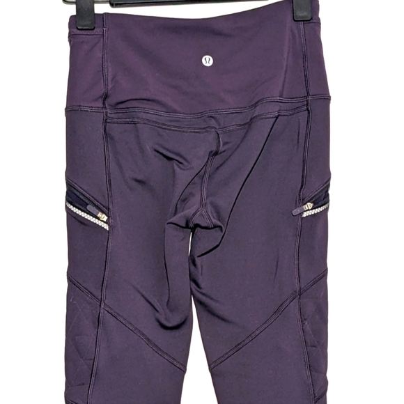 Lululemon Toasty Tech Legging Cyber Purple ZIP Pocket High Waist Size 4 - Picture 5 of 9
